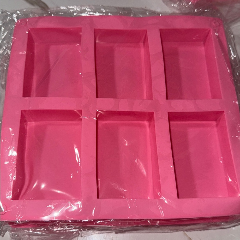 2 Pink Silicone Soap & Craft Mold